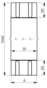 Соединительная труба Lindab MST 150/100 830